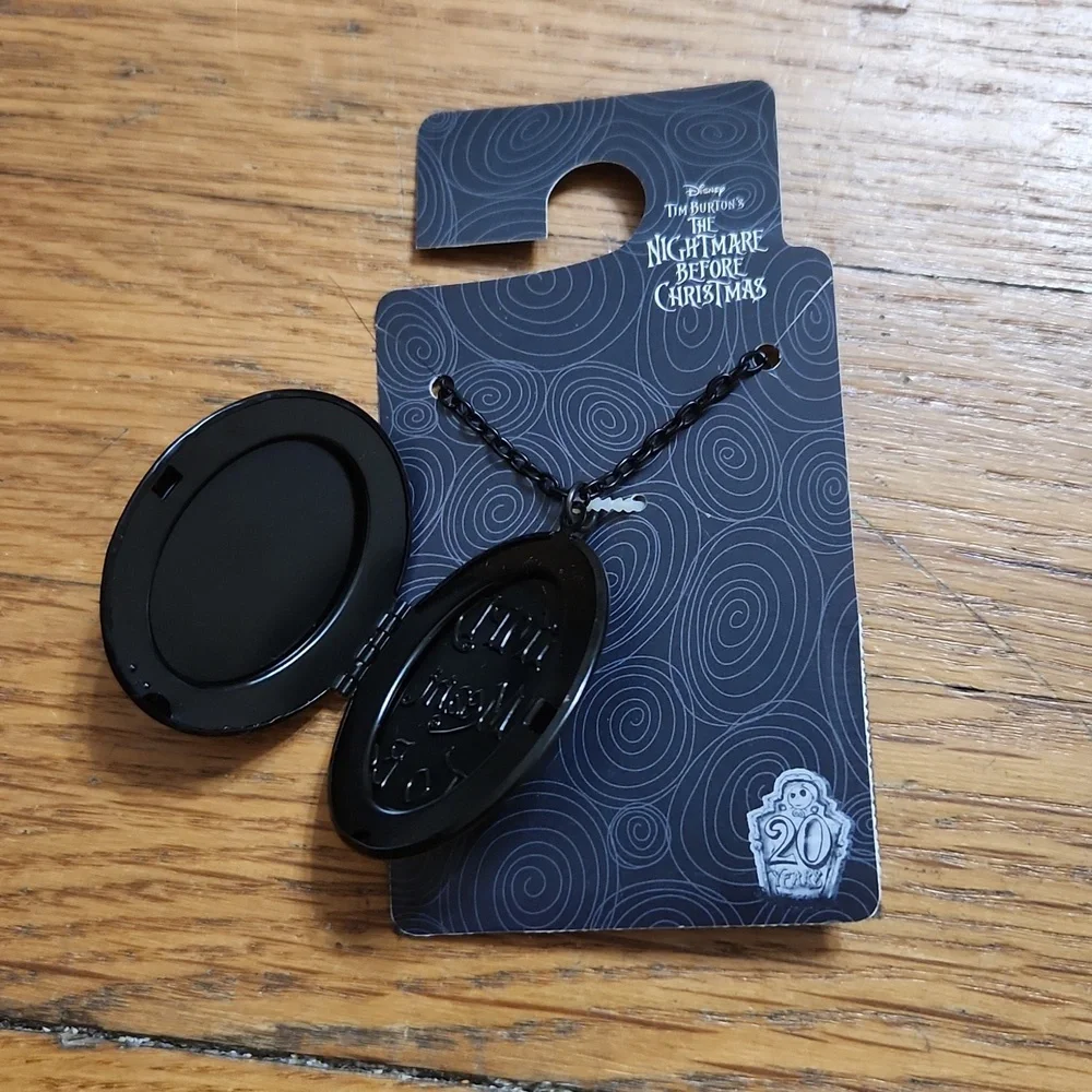Nightmare Before Christmas Jack and Sally Locket Necklace - Picture 2 of 4